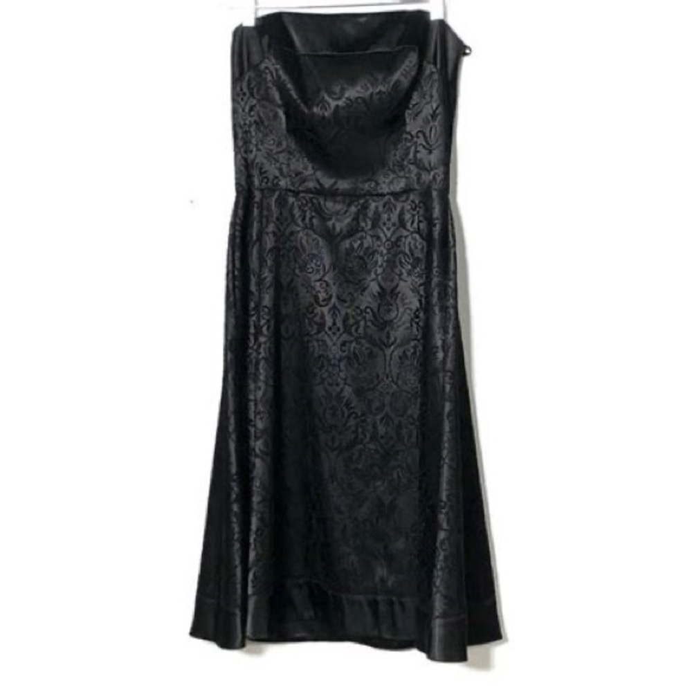 4/$10 WHBM strapless black dress sz 8